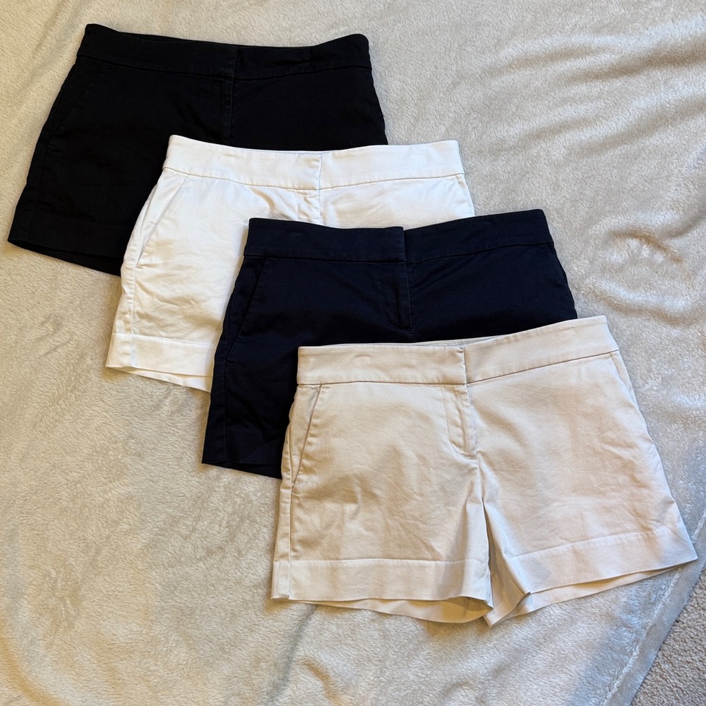 LOFT Riviera Shorts (4 pairs -
navy, beige, black, white)
